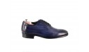 CHAUSSURE PATINEE MONTE CARLO BLEU SAPHIR - Bout fleuri