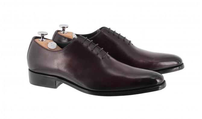 MONACO OXFORD SHOES HANDSMOKED RED